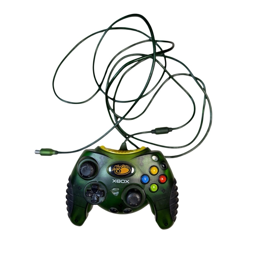 MadCatz‎ Original Xbox Pad Pro Controller 4526 Translucent Green Wired Work 2001